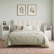 Slim Bedside Table, White
