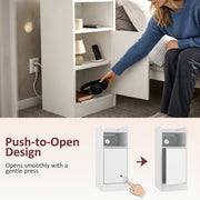 Slim Bedside Table, White