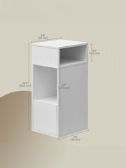 Dimensions diagram of one bedside table: 59.4 cm high, 25 cm wide, 30 cm deep