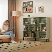Side view of the bookcase showing its slim depth