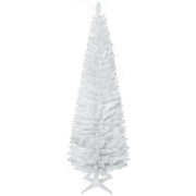 Second studio view of the 6ft white pencil Christmas tree on its stand