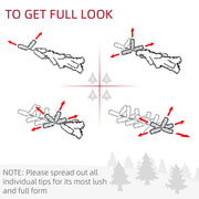 Diagram showing how to spread out the branch tips for a full look