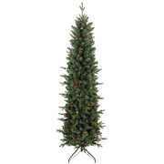 Homcom slim pine Christmas tree on a white background with foldable steel stand