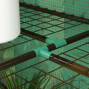 Three Tier Mini Greenhouse With Shelves For Patio Or Balcony Planting Green AOSOM