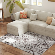 Modern Chenille Area Rug 170 x 120 cm Non Slip and Washable for Living Room Brown
