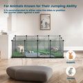 Songmics grey small animal playpen with solid floor set up indoors