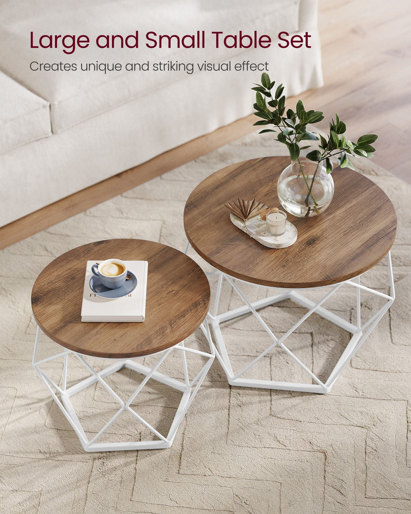 Close-up of the white geometric steel table frame