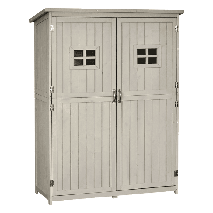 Wooden Garden Shed - Tool Storage, 2 Windows - 127x50x164cm