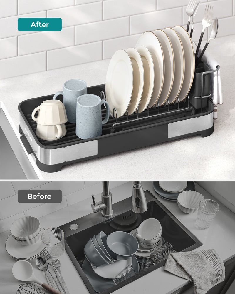 Dimensions diagram of the dish rack, 20.6 x 44.5 x 13.1 cm