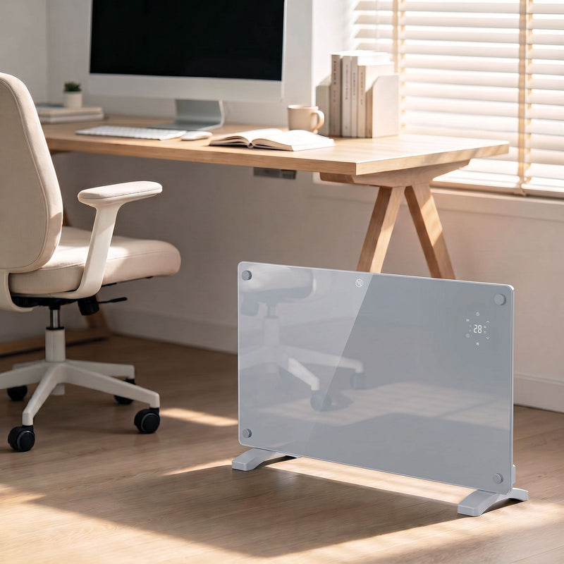 HOMCOM 1500W panel heater freestanding in a home office
