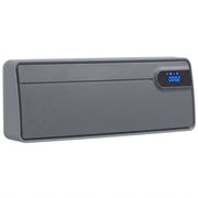 Grey Homcom wall-mounted smart heater with blue LED display, front view