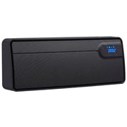 Black Homcom wall-mounted smart heater with blue LED display, front view