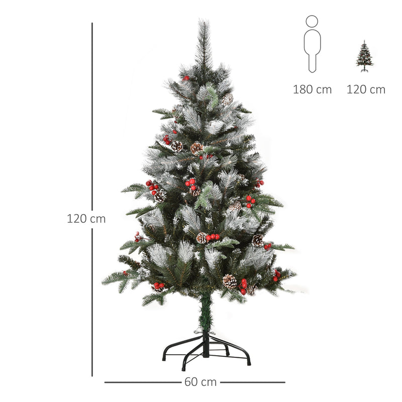 Dimensions diagram of the 4ft tree showing 120 cm height and 60 cm width