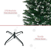 Close-up of 570 realistic branches and a sturdy metal base on the 6ft tree