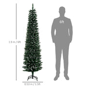 Dimensions of the 6ft tree: 1.9 m high and 0.53 m wide, beside a human silhouette