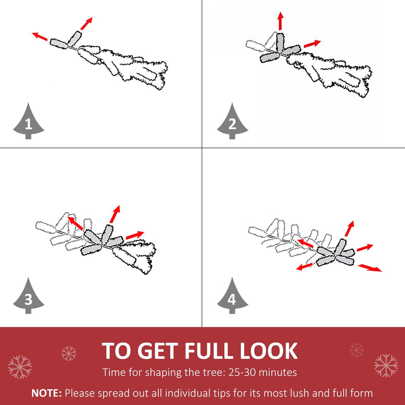 Four-step branch shaping diagram with a 25-30 minute shaping time note