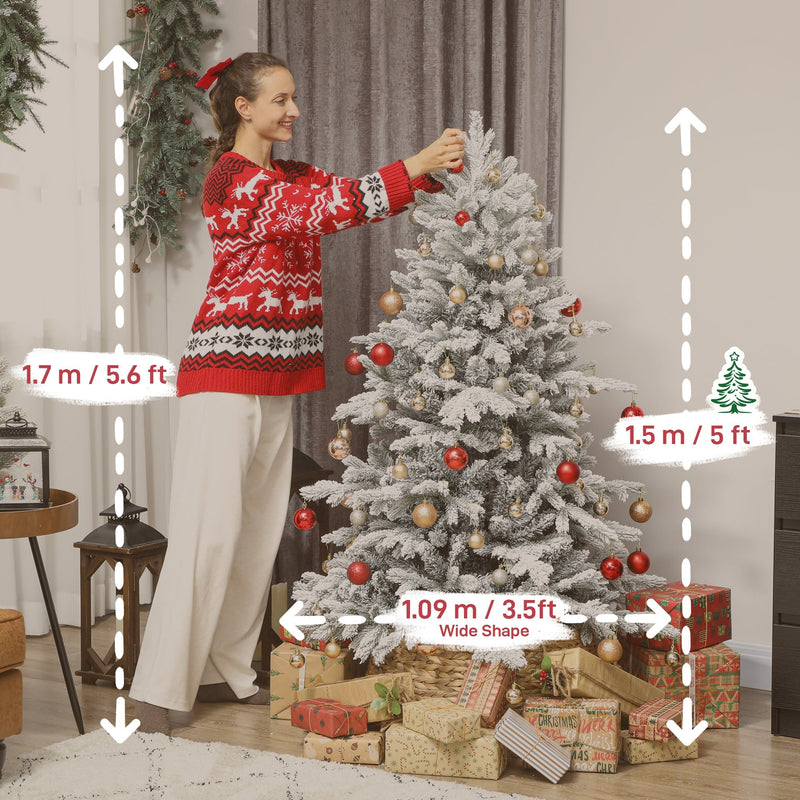 5ft tree dimensions diagram showing 1.5 m height and 1.09 m width