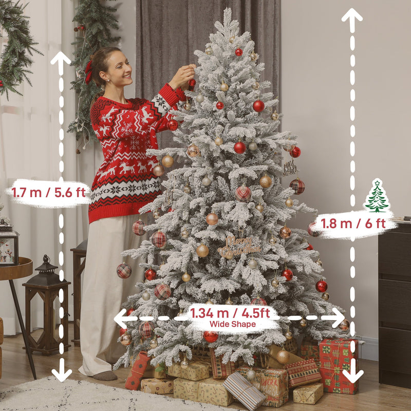 6ft tree dimensions diagram showing 1.8 m height and 1.34 m width