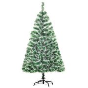 Second studio view of the 5ft snow-flocked Christmas tree on its metal stand