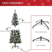 5ft tree in two sections with automatic open top and detachable foldable base