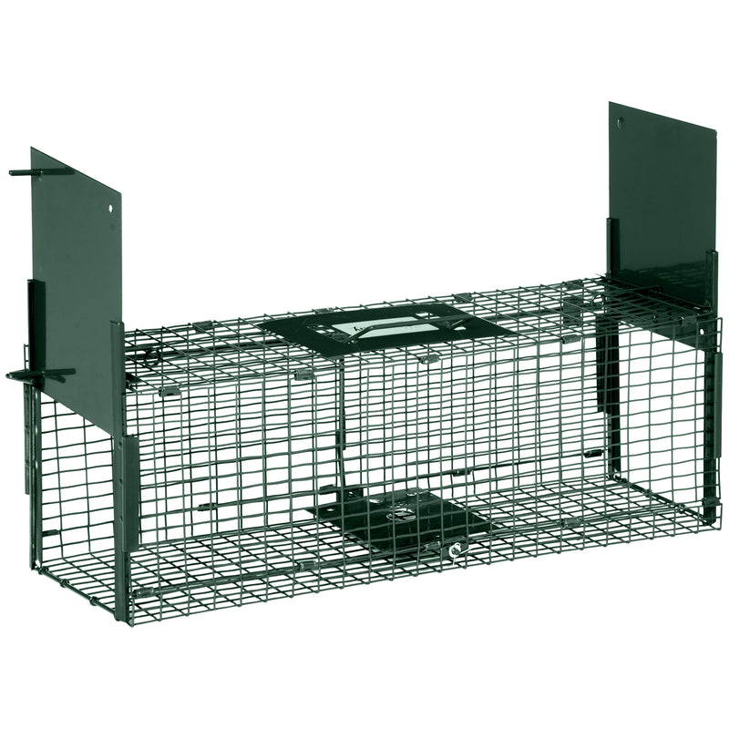 Large Humane Rat and Squirrel Trap with Double Doors for Indoor and Outdoor Use Green