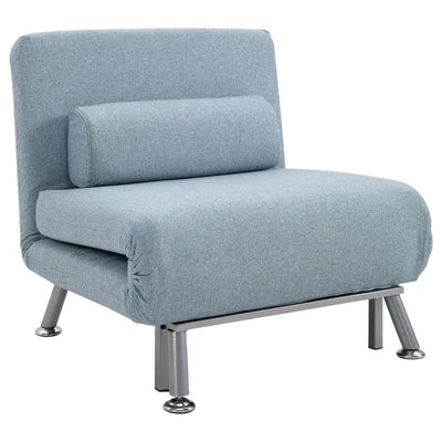Single Sofa Bed - Blue Homcom