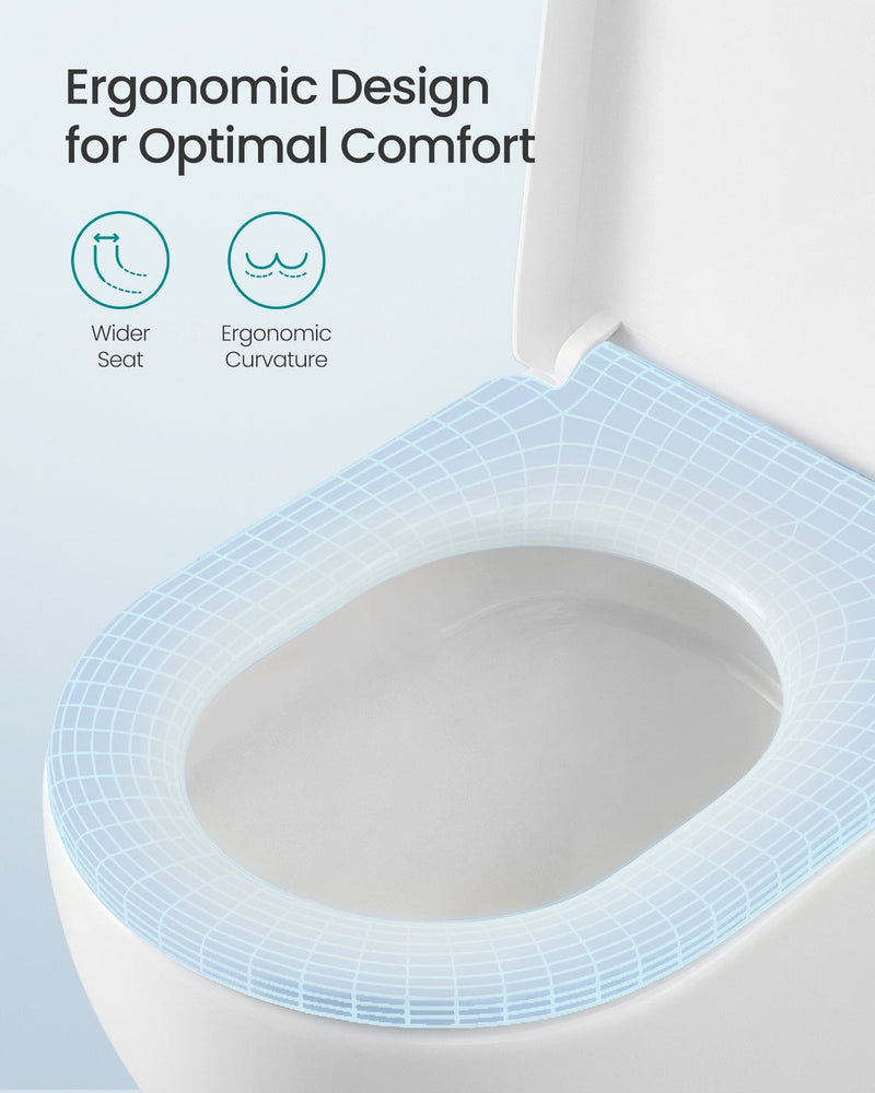 Ergonomic seat profile shaped for comfort with smooth rounded edges