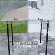 Gazebo Rain Cover Waterproof Shelter for 2 x 2 Metre Outdoor Use Clear Outsunny