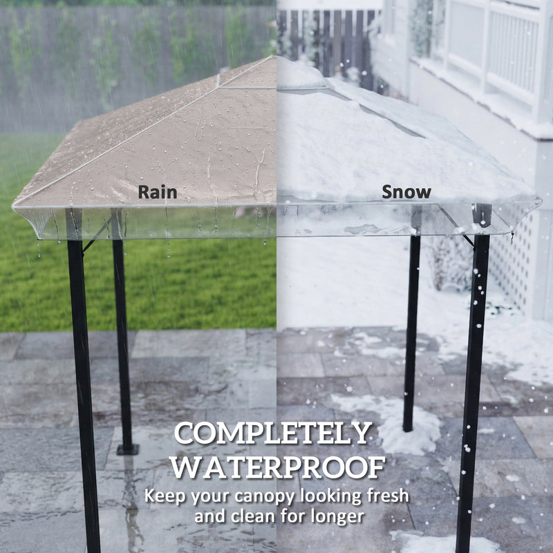 Gazebo Rain Cover Waterproof Shelter for 2 x 2 Metre Outdoor Use Clear Outsunny