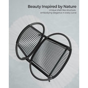 Image of a Black 3 Piece Patio Bistro Set