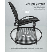 Image of a Black 3 Piece Patio Bistro Set