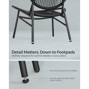 Image of a Black 3 Piece Patio Bistro Set