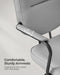 Image of a Songmics grey leather office chair with wheels and arms