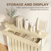 Radiator Cover with Drawer for Safe Heat and Extra Storage Oak Homcom