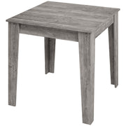 HOMCOM grey wood-effect square dining table, studio angle shot