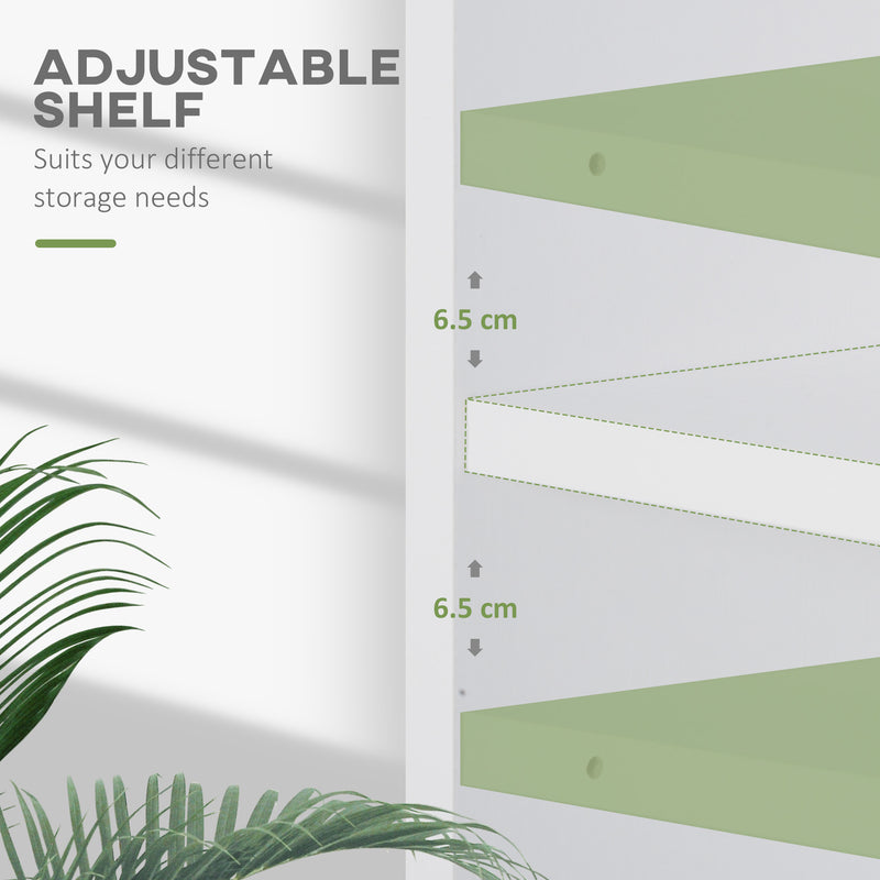 2 Tier Small White Bookcase With Adjustable Shelf For Home Office Or Study Storage