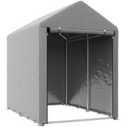 1.8 x 1.2m Portable Storage Shed with Accessories for Garden Tools, Light Grey Outsunny