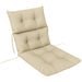 Beige Padded Outdoor Seat Cushion 115 x 56cm for Garden or Patio by Outsunny