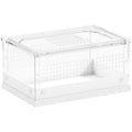 Acrylic Reptile Terrarium with Sliding Top and Vents for Snakes and Geckos Clear AOSOM
