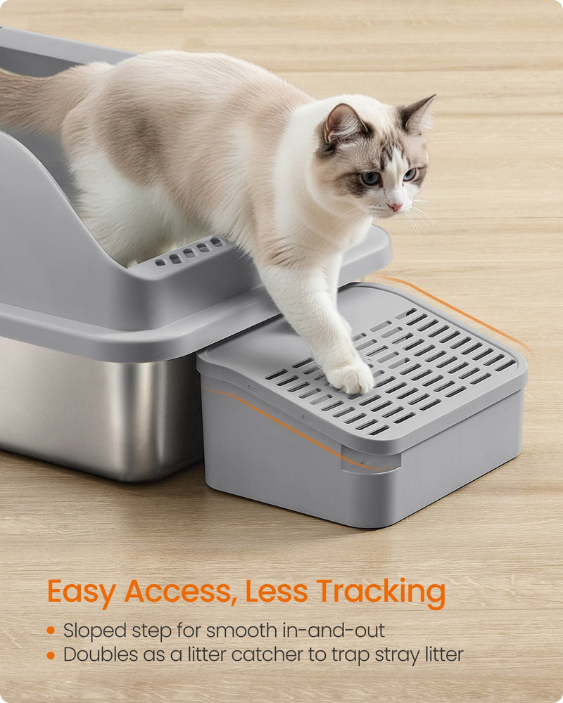 Dimension diagram of cat litter box, 62 x 42 x 30 cm