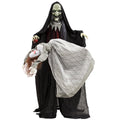 Homcom standing Halloween witch decoration holding a ghostly bride figure, studio shot