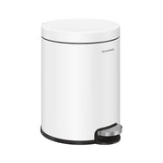 Steel bathroom pedal bin, 6L, Cloud White, by Songmics