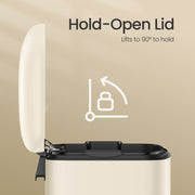 Songmics 30L pedal bin - close-up of pedal mechanism