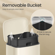 Songmics 30L pedal bin - dimensions diagram showing size in cm