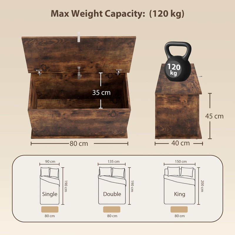 Storage Bench, Rustic Brown