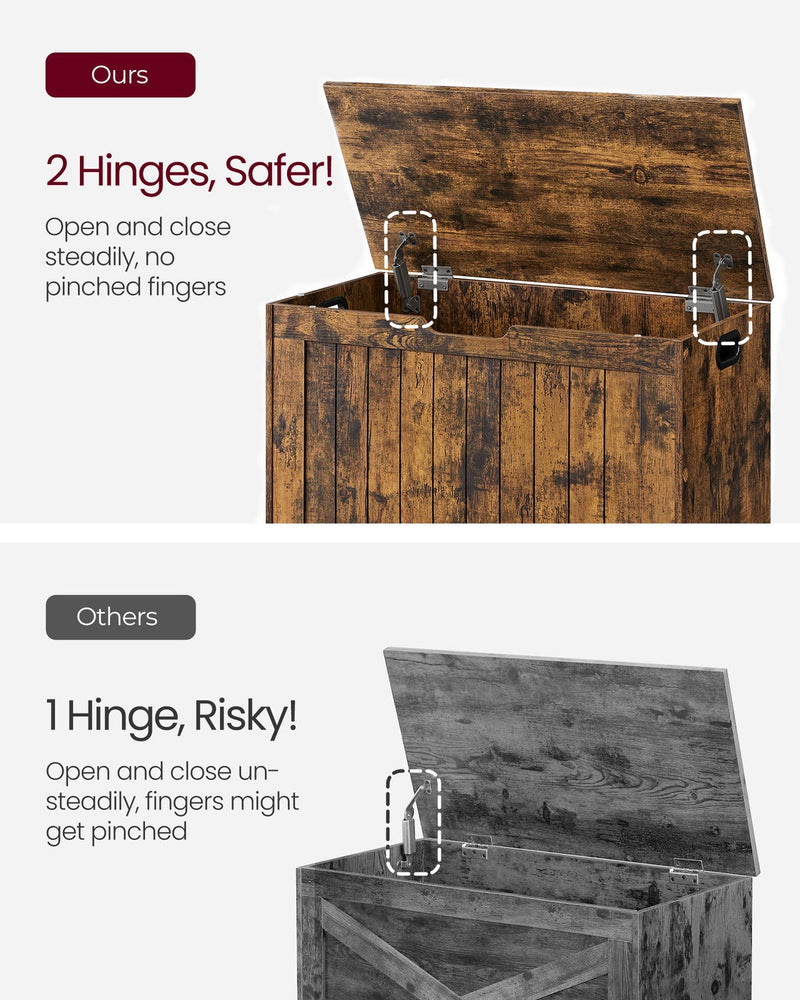 Storage bench dimensions diagram
