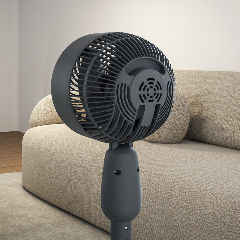 12 Inch Powerful Pedestal Fan with 3 Speeds and Oscillating Function for Home and Office by HOMCOM