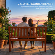 Wooden Garden Bench with Waterproof Cover for Comfortable Outdoor Seating Light Brown Outsunny