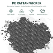 Grey Set of 4 Stackable Rattan Garden Chairs for Easy Storage