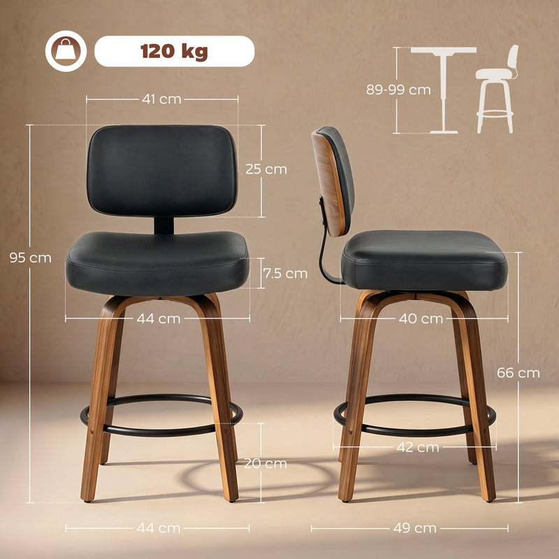 Dimensions diagram showing bar stool height, seat size and weight capacity